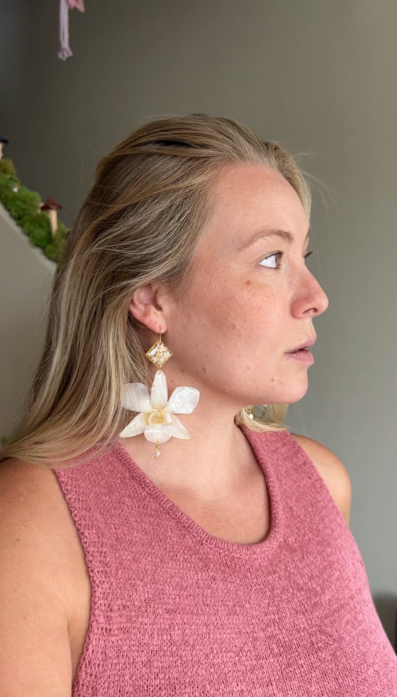 White Dendrobium Orchid Dangles