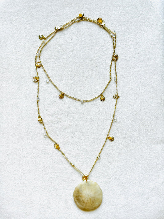 Sand Dollar Wrap Necklace