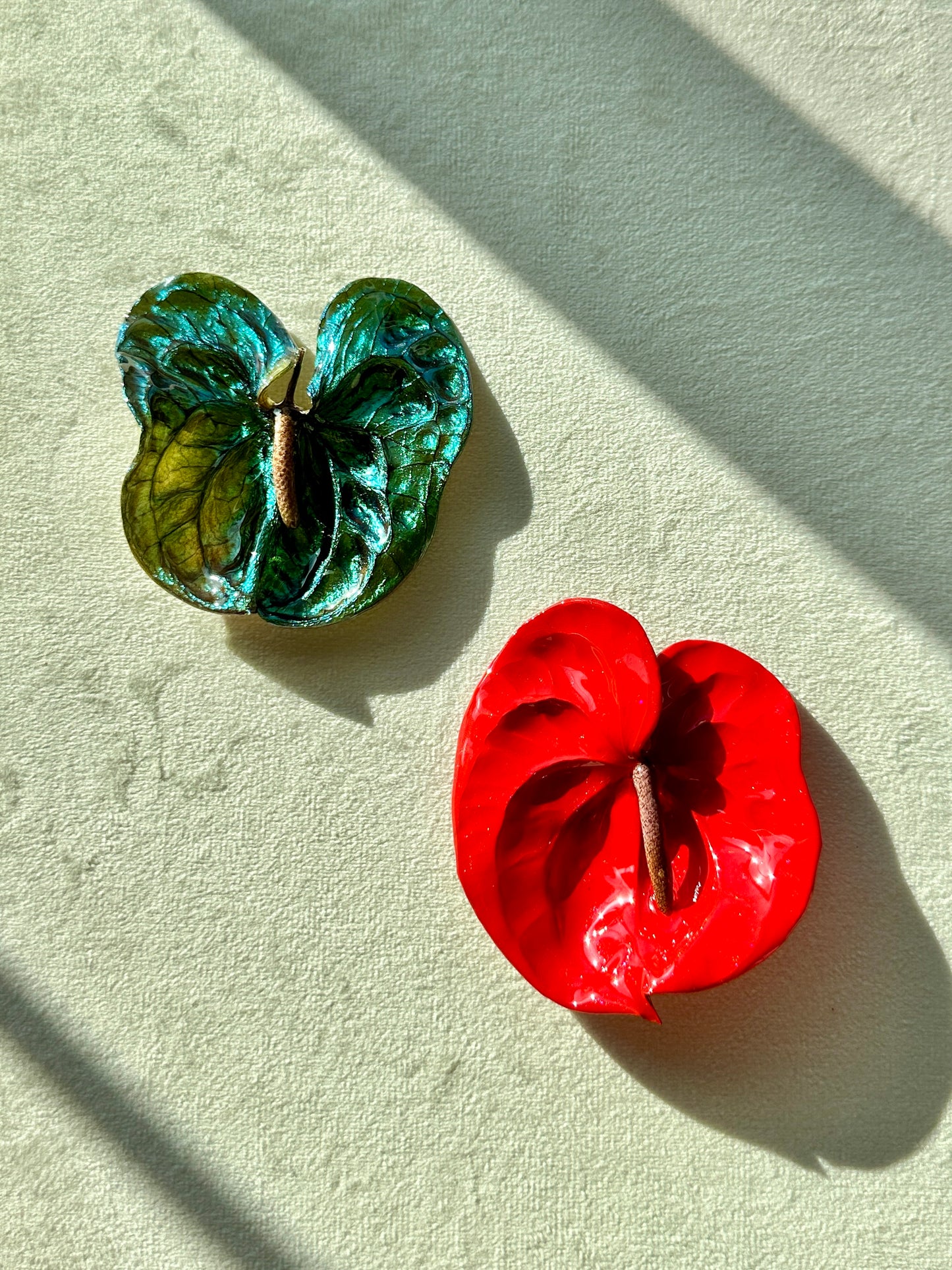 Holiday Anthurium Earrings