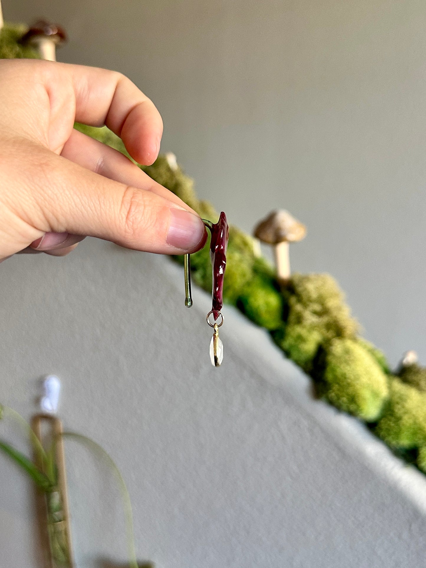 Moonstone Rose Braid Charm