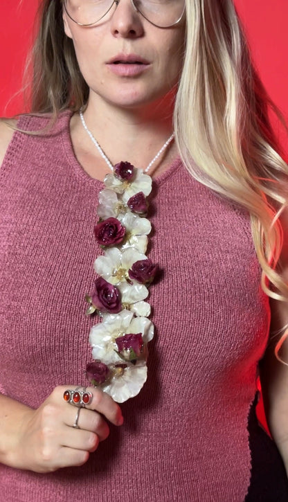 Ranunculus Red Rose Neck Tie