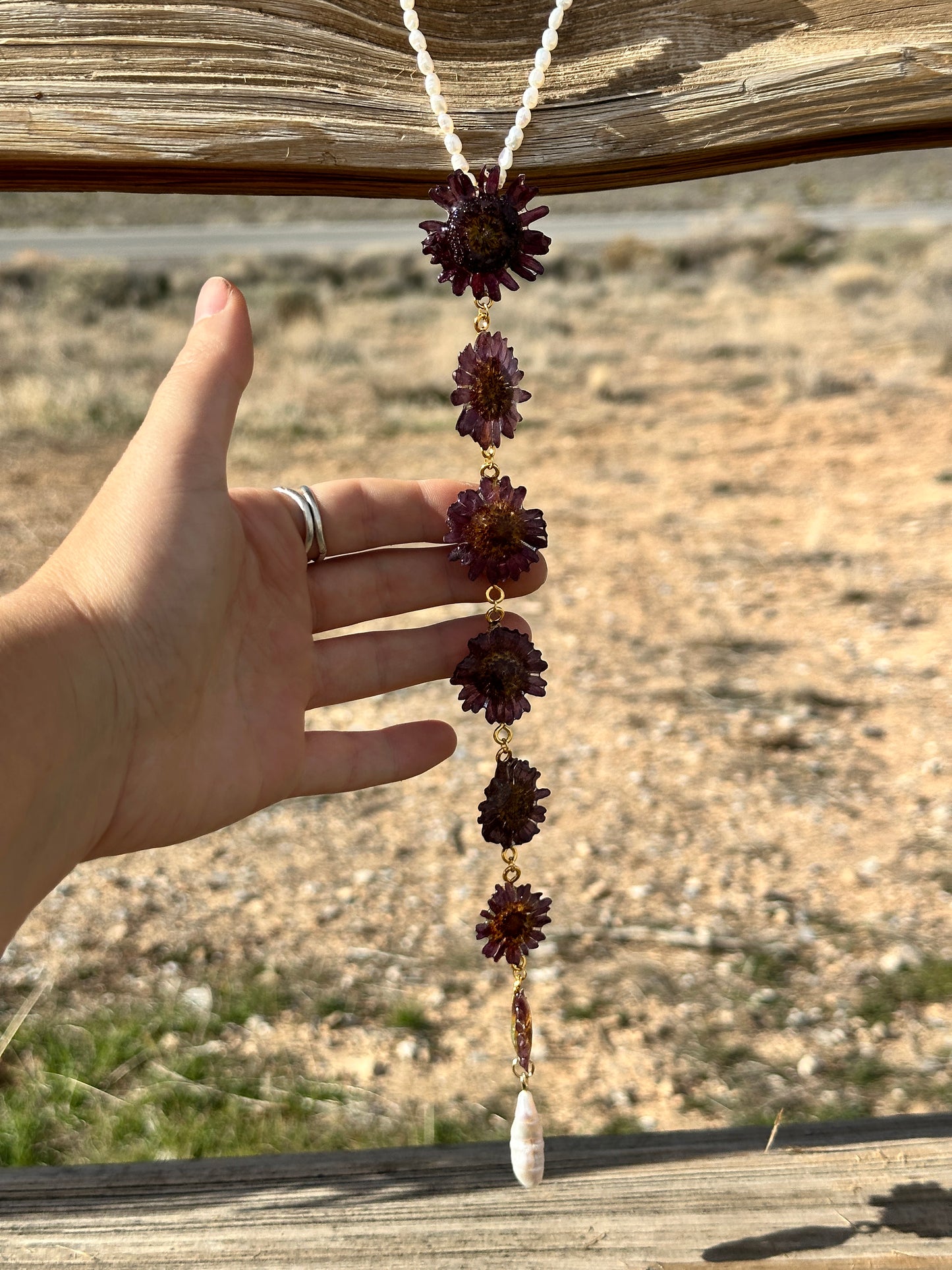 Mum Drop Pearl Necklace