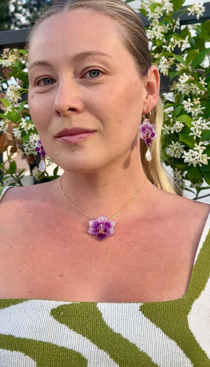 Purple Orchid Opalite Huggies