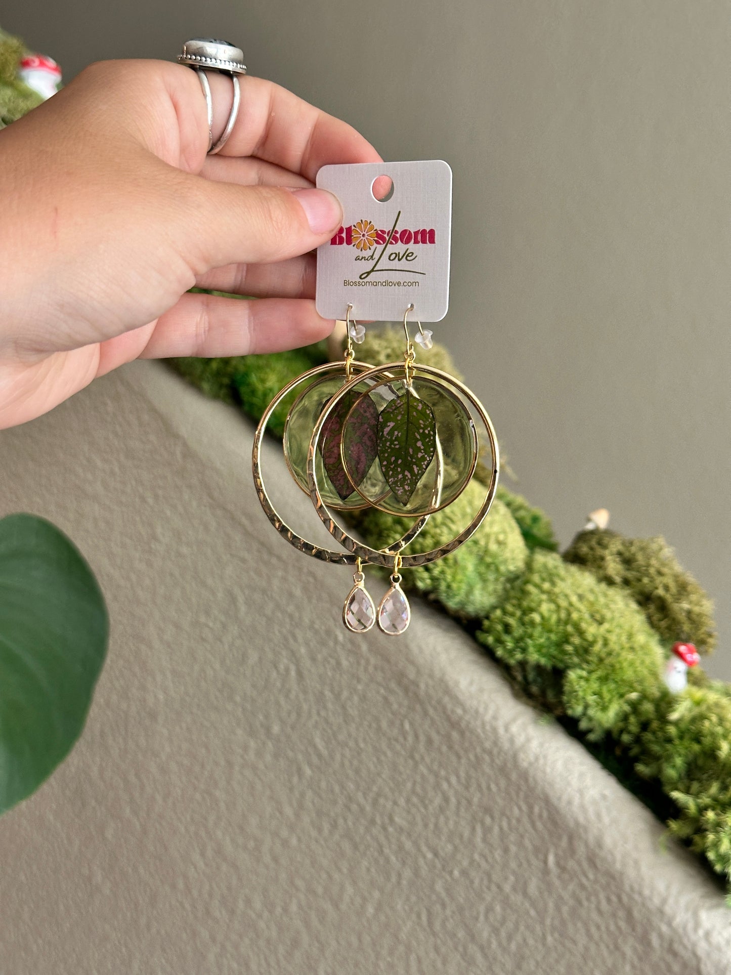 Polka Dot Plant Hoop Dangles