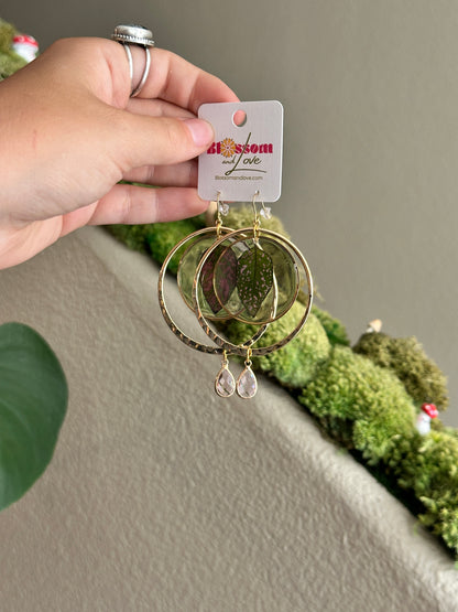 Polka Dot Plant Hoop Dangles