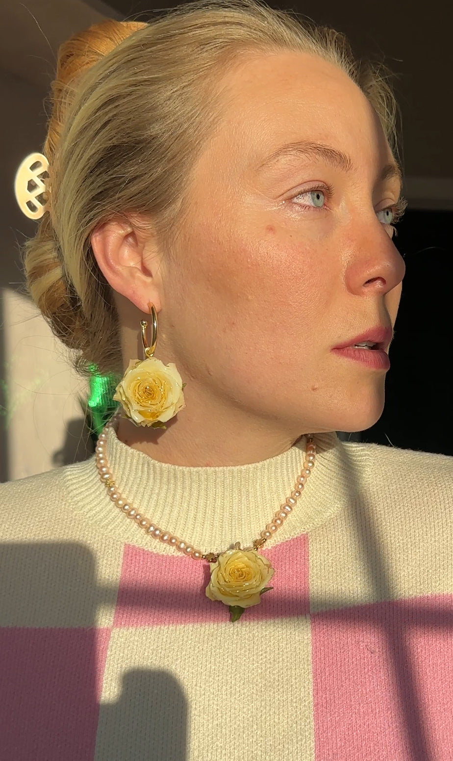 Yellow Rose Hoops