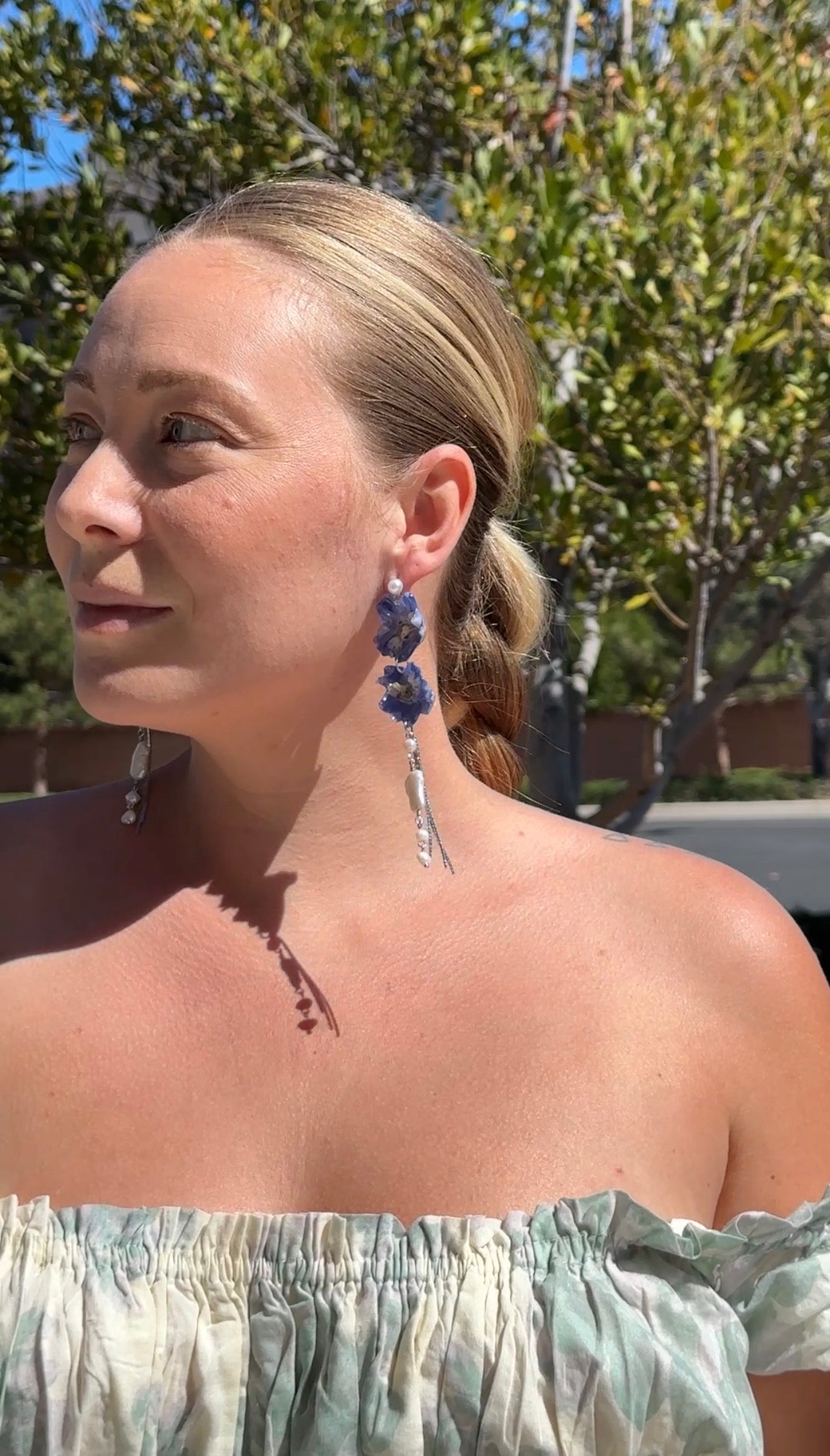 Delphinium Pearl Dangles