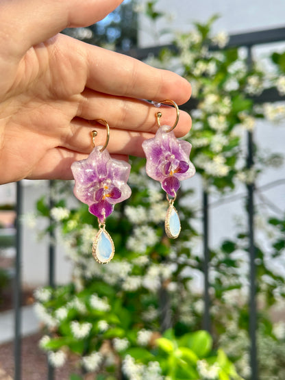 Purple Orchid Opalite Huggies