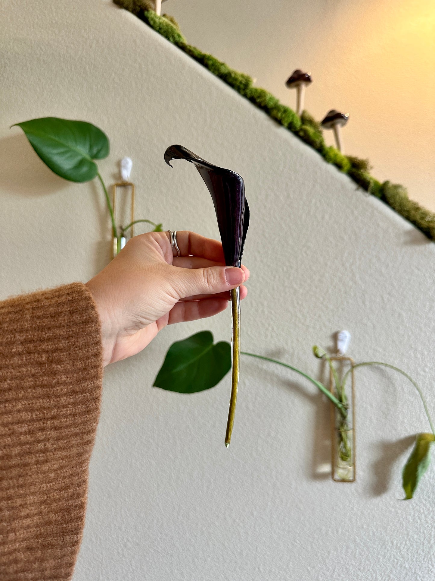 Black Calla Lily Hair Stick