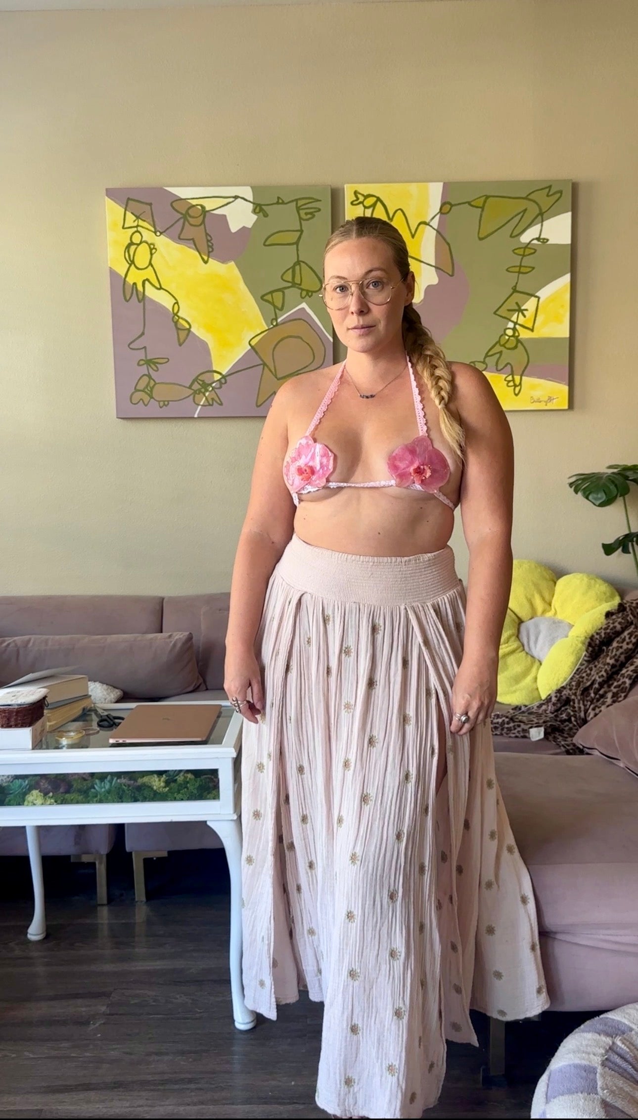 Pink Opal Orchid Bralette