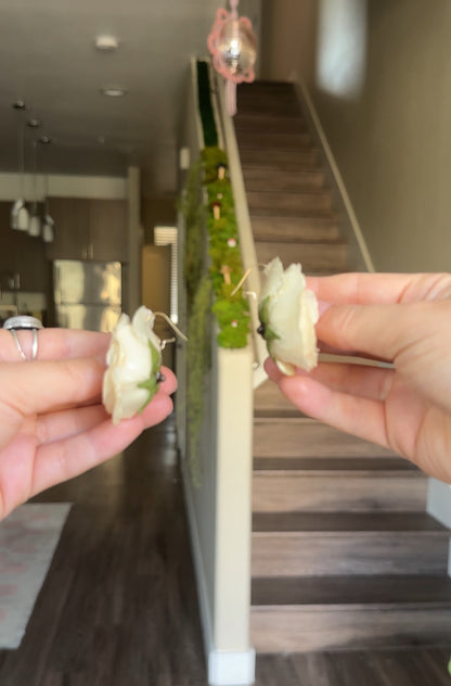 White Rose Studs