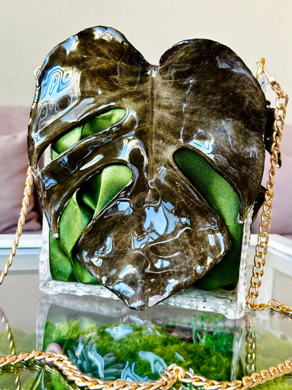 Moonstone Monstera Purse