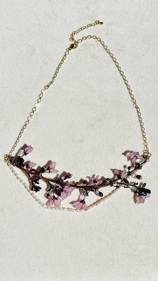 Cherry Blossom Pearl Necklace