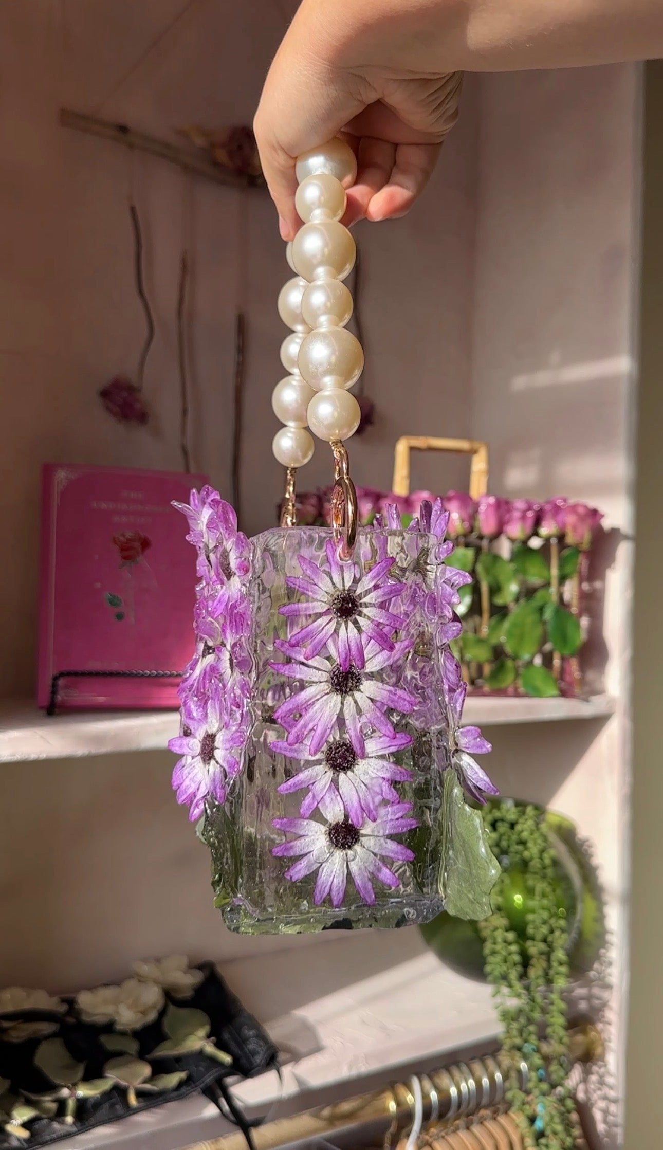 Pink Cineraria Purse
