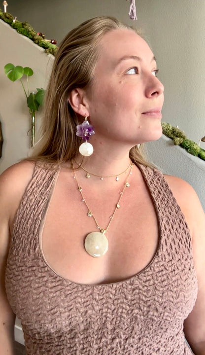 Mini Purple Orchid Sand Dollar Huggies