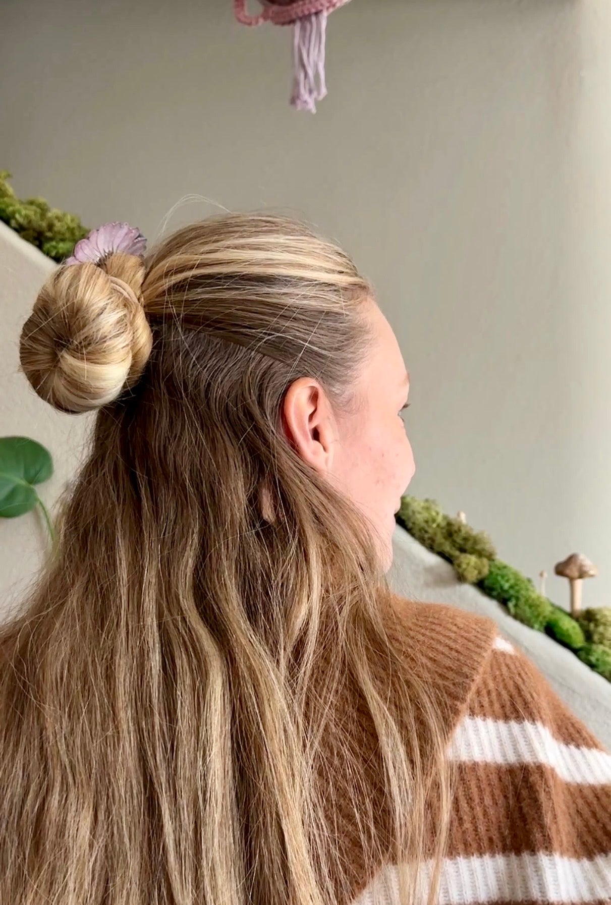 Pink Gerber Daisy Hair Stick