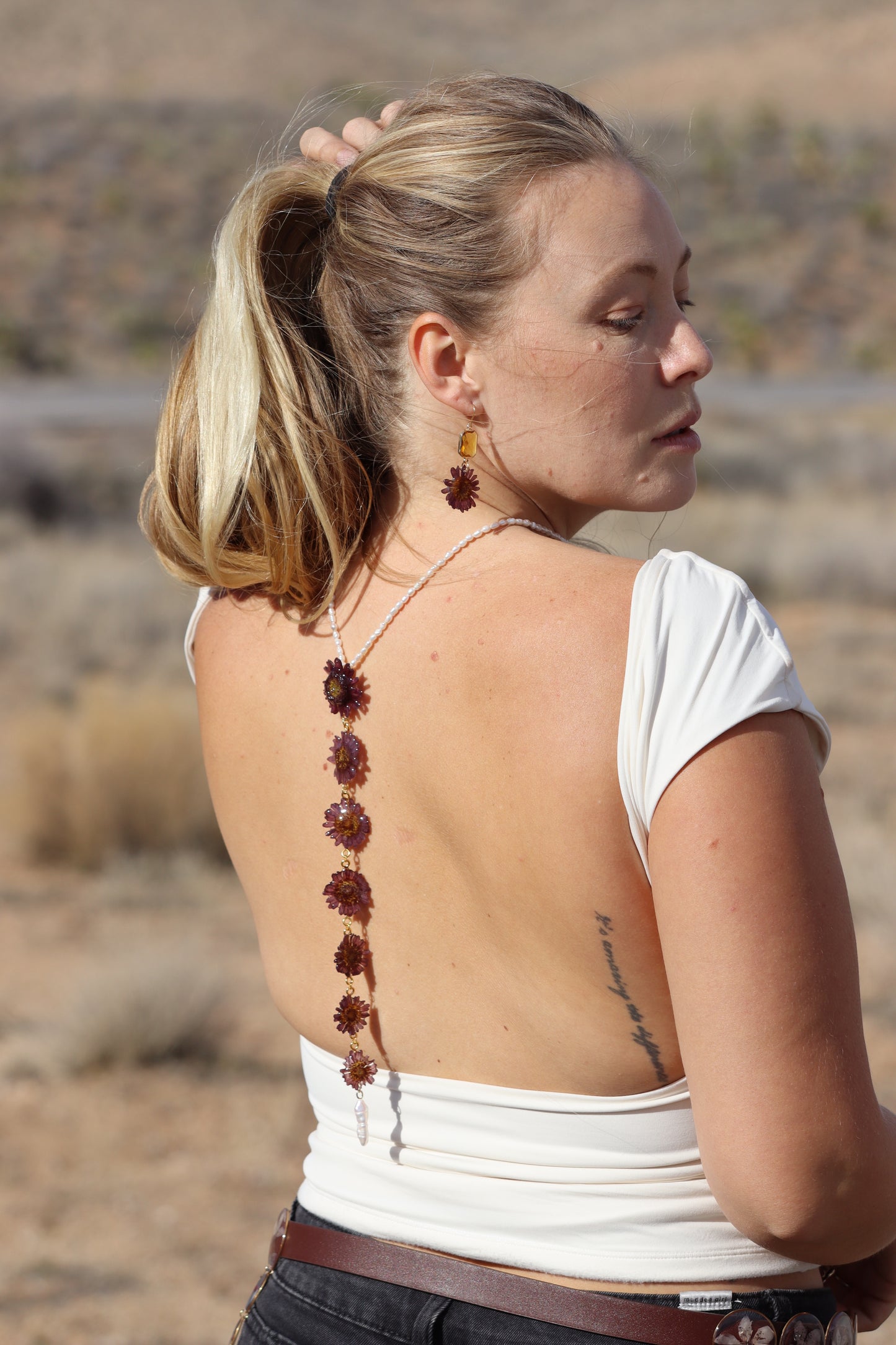 Mum Drop Pearl Necklace