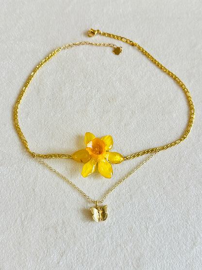 Butterfly Daffodil Choker
