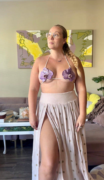 Lavender Pearl Orchid Bralette