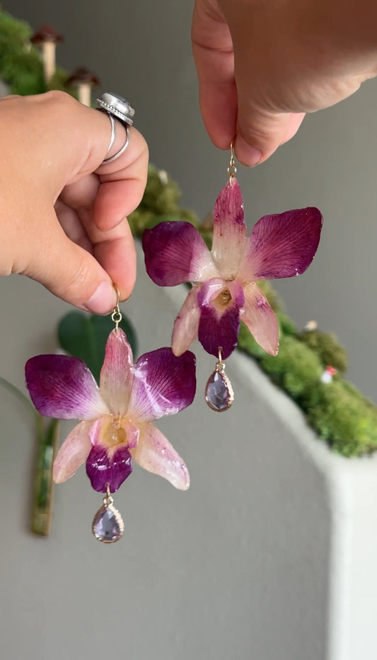 Short Dendrobium Orchid Dangles