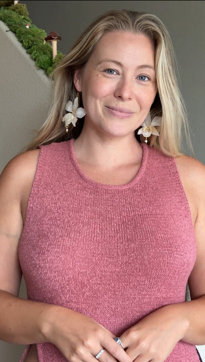 Short White Dendrobium Orchid Dangles