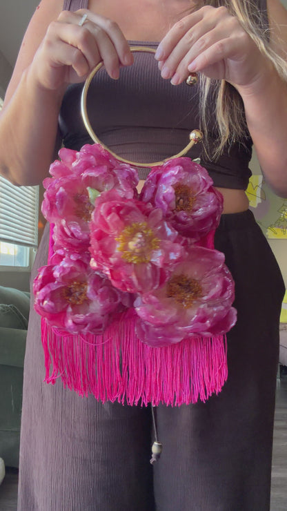 Peony Fringe Purse