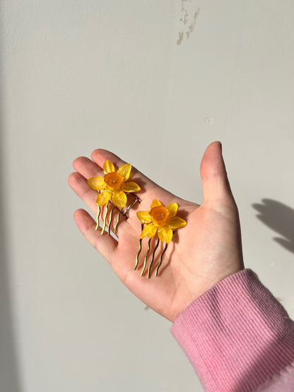 Daffodil Hair Pins